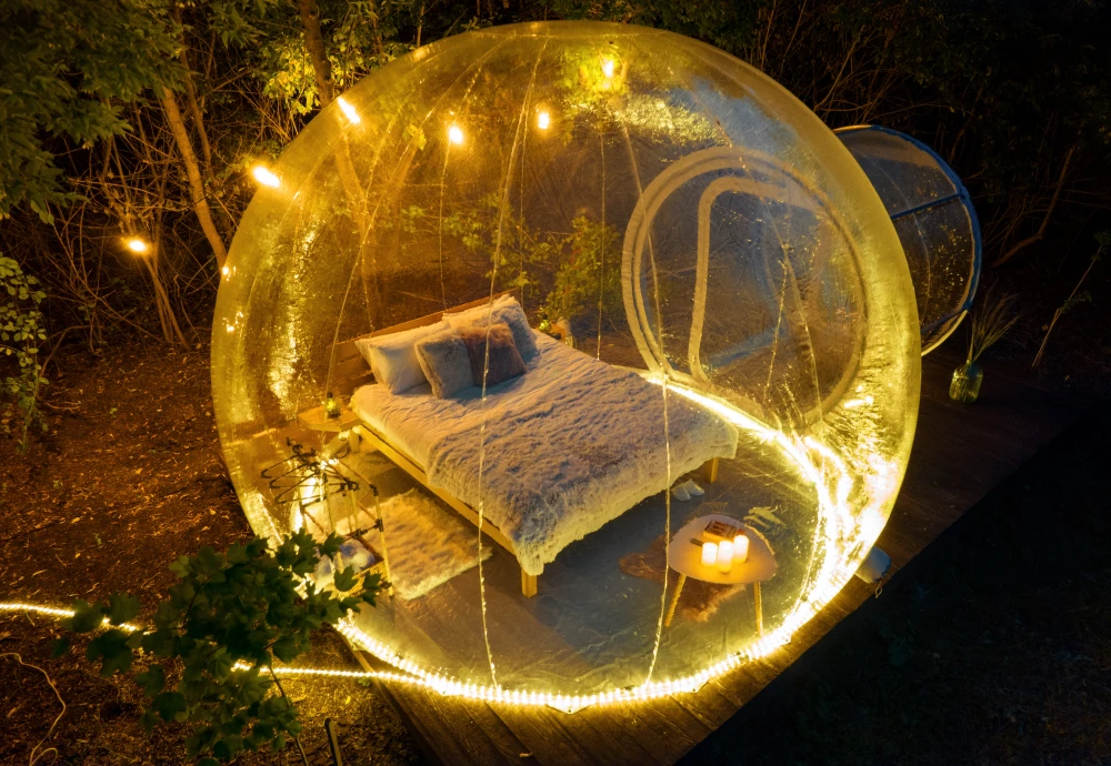 outdoor bubble tent for winter